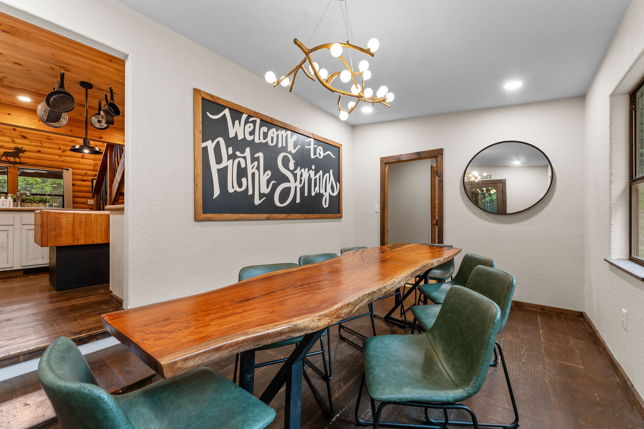Dining Space with additional seating at the kitchen island