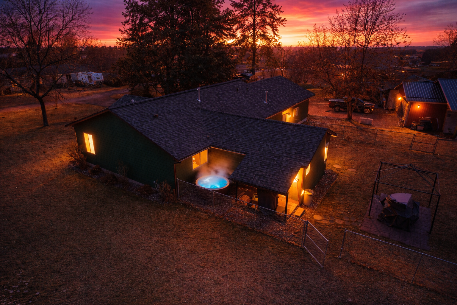 Come and soak in the new private hot tub!