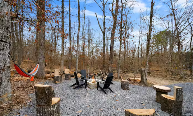 Fire pit area perfect for evening gatherings