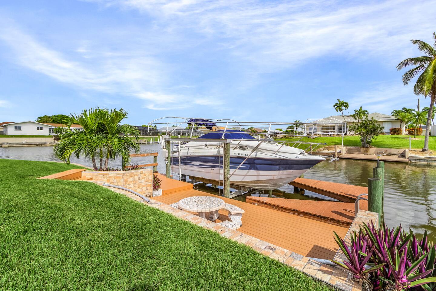 Kick back at the boat dock and immerse yourself in Florida's natural beauty as you watch fish and birds in their serene habitat!