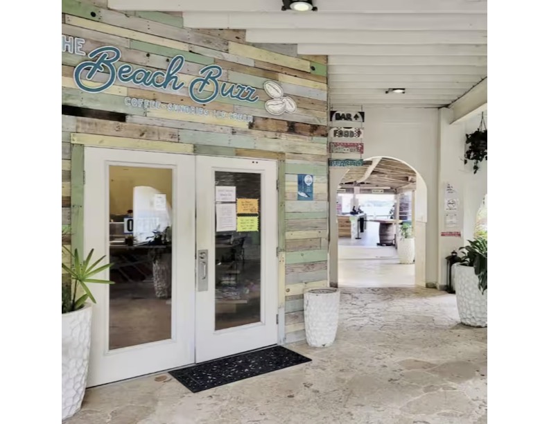 Beach Buzz for coffee, smoothies and breakfast sandwiches