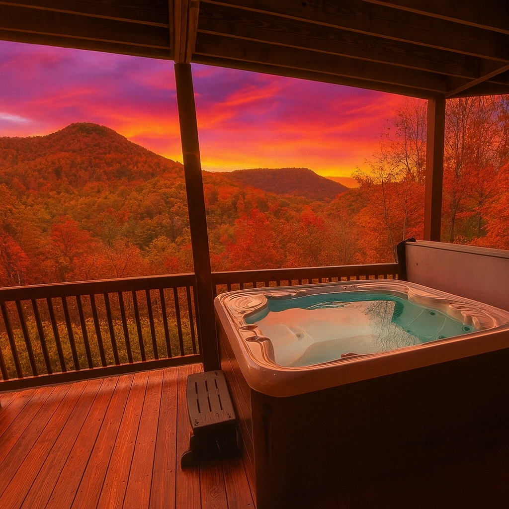 Brand new hot tub to lounge in after a long day of adventure.