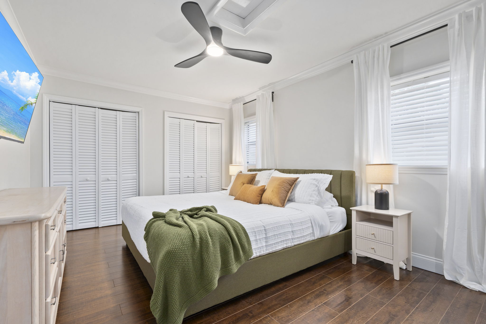 Master Bedroom: Two Closets and Dresser