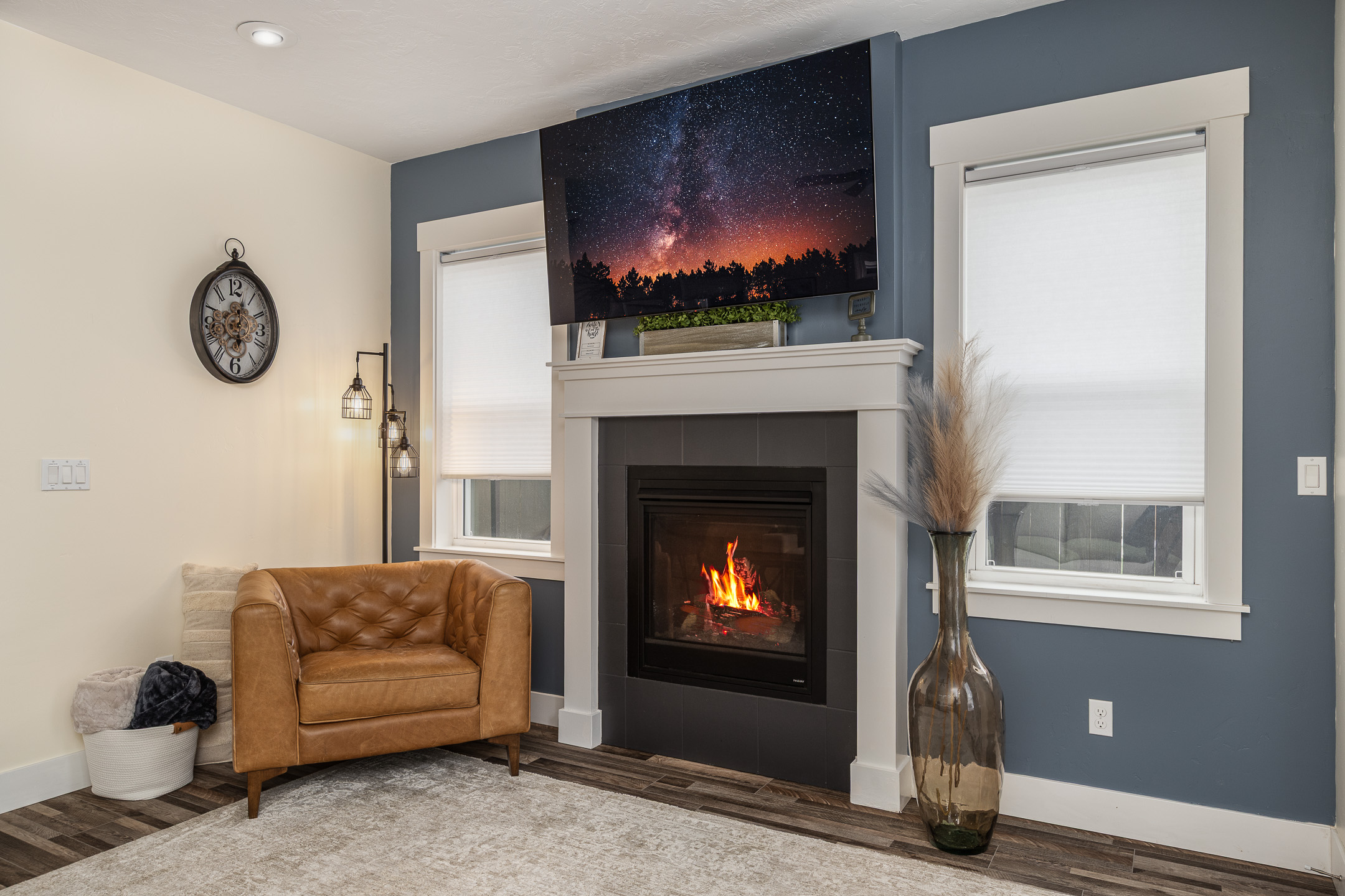 Enjoy the gas fireplace on those cold days