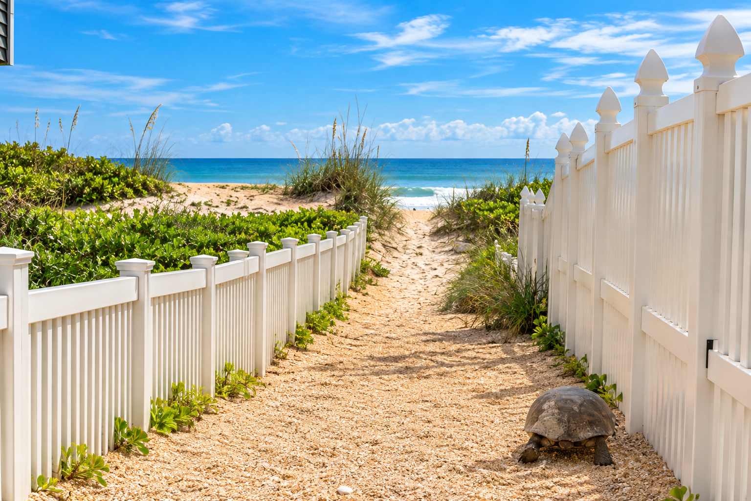 Gopher turtle on Beach access