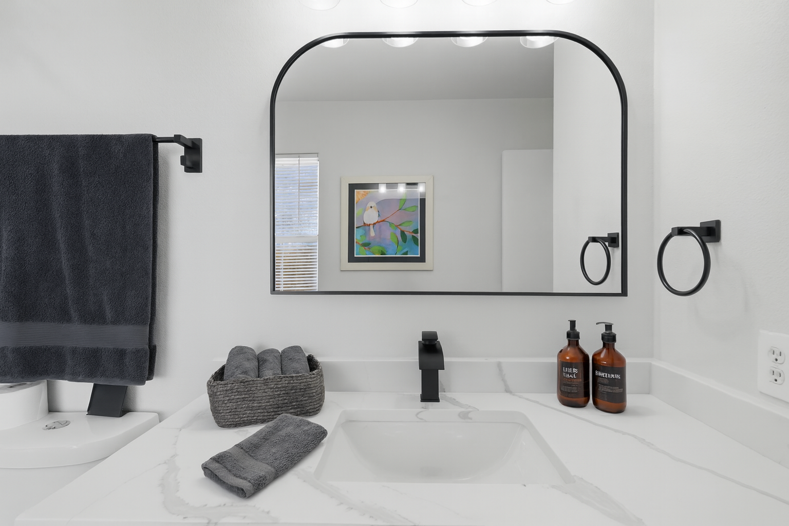 Bright bathroom designed for comfort