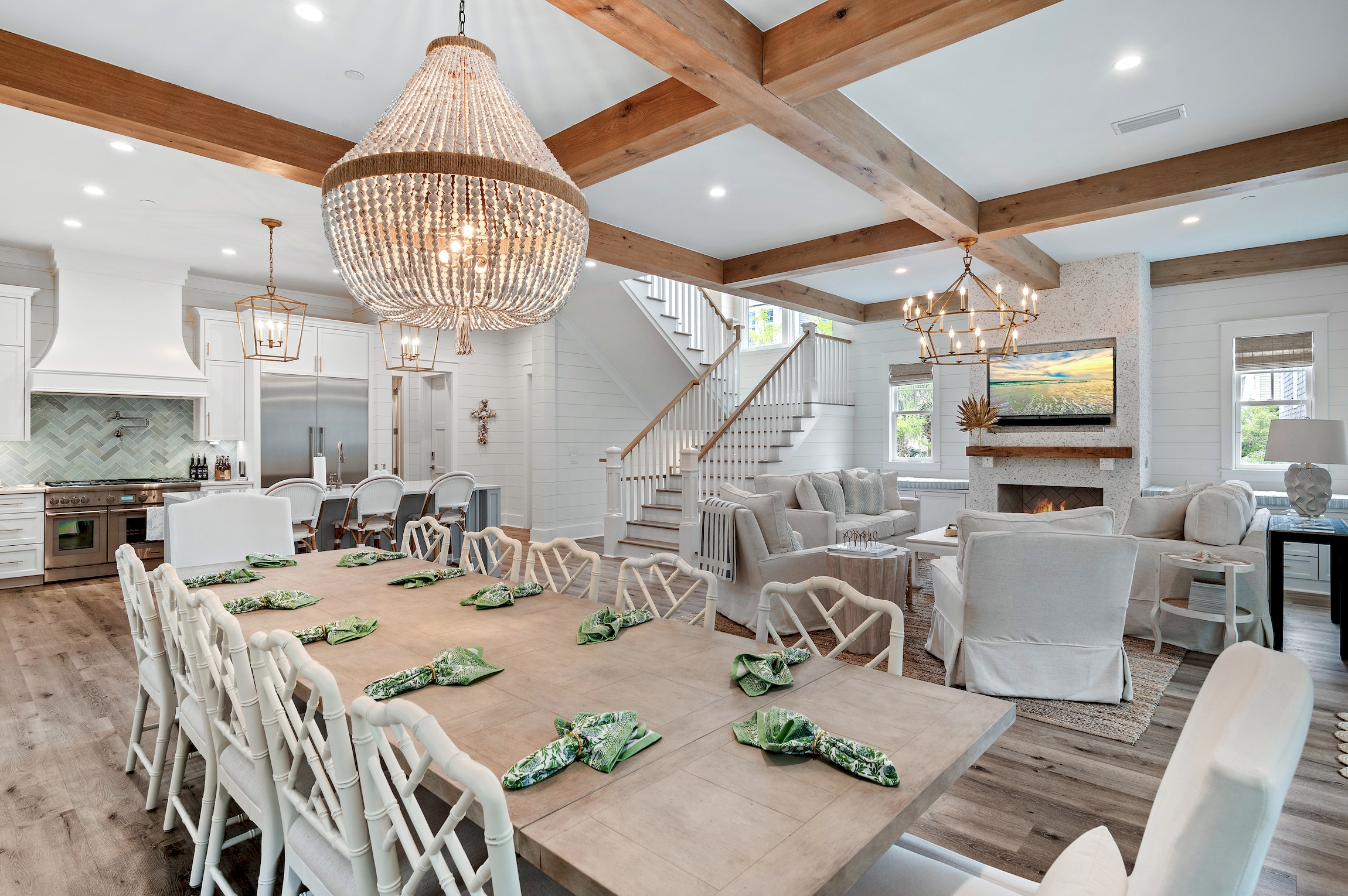 Open dining and living room.