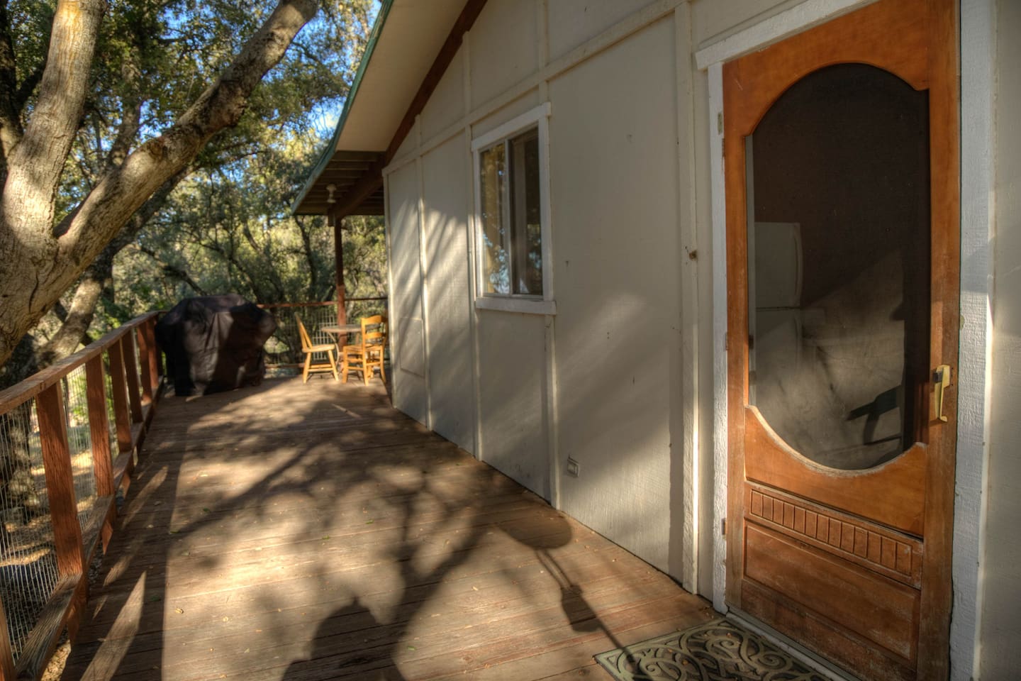 Outside deck of guest house