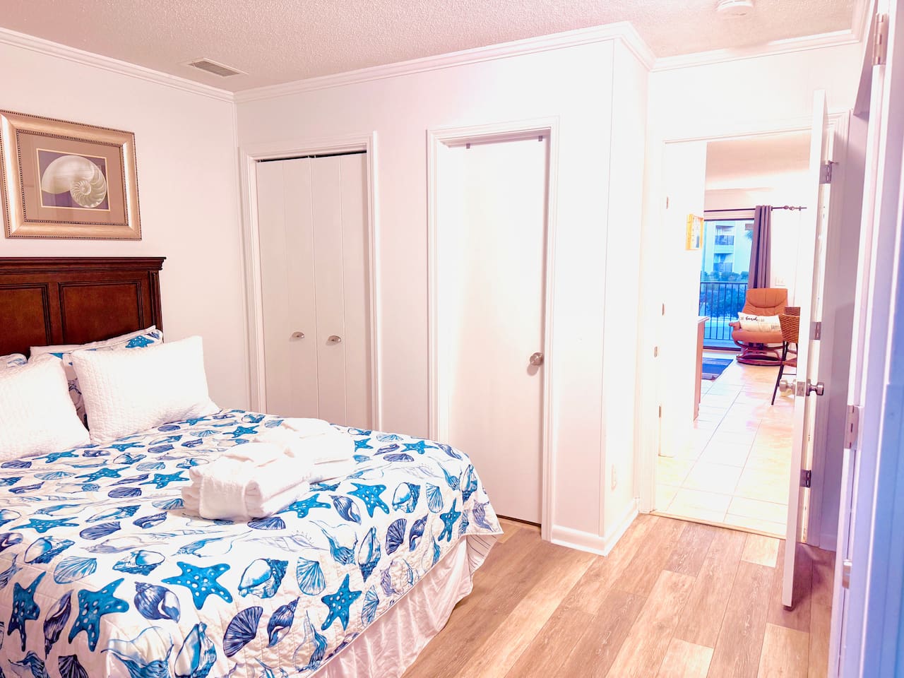Bedroom opening to the living area