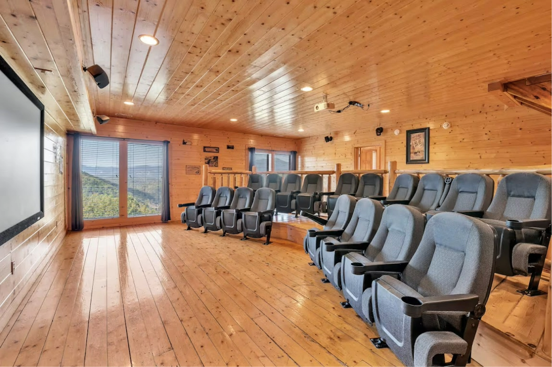 giant theater with surround sound. 