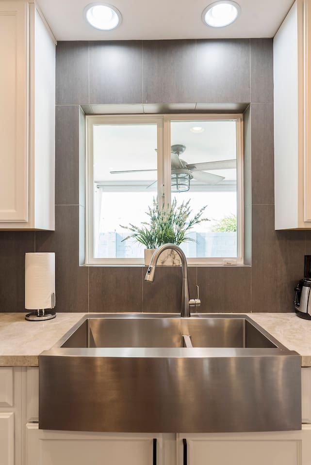 New sink and great view!