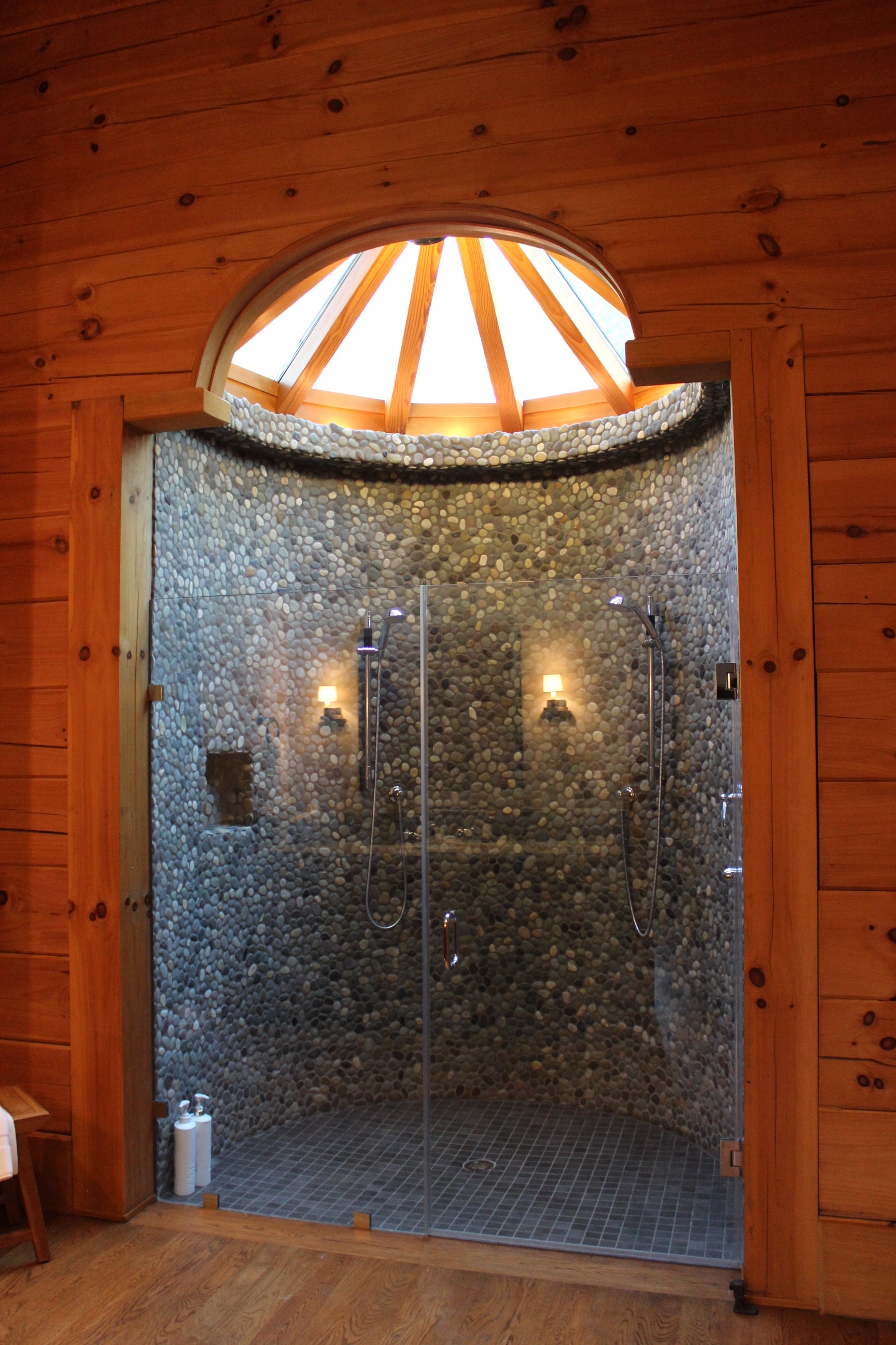Enjoy a large spa-like walk-in shower for a relaxing and luxurious experience