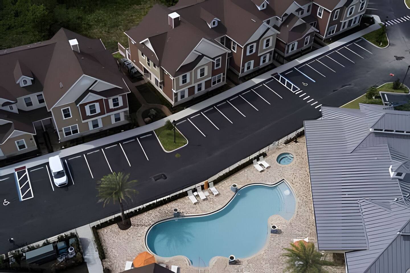 Aerial view of the area. 
