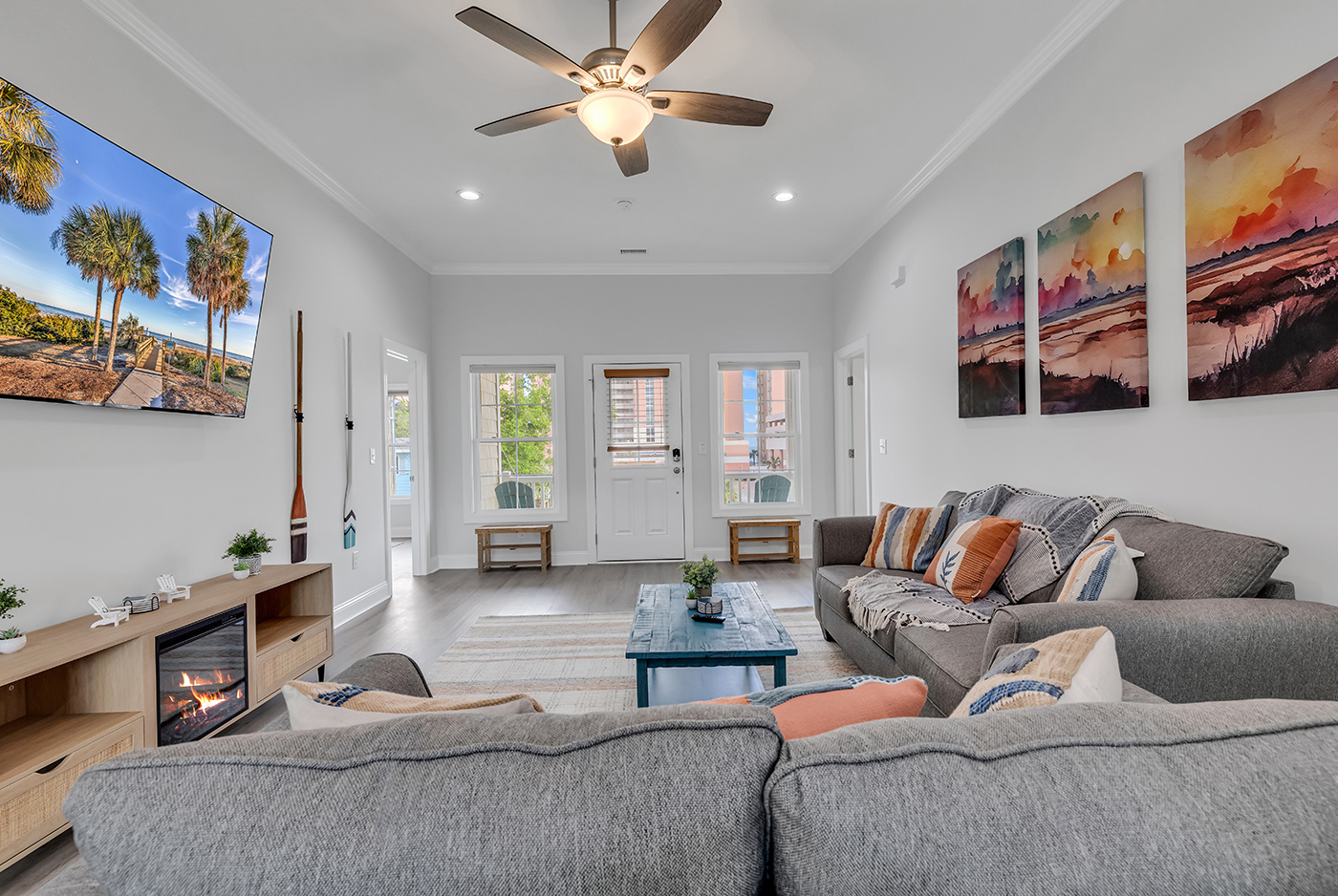 Step into luxury and comfort in our bright, modern living room. Designed for relaxation and perfect for gathering with loved ones, it's the heart of your home away from home. ✨🛋️ #ModernComfort #LivingRoomBliss