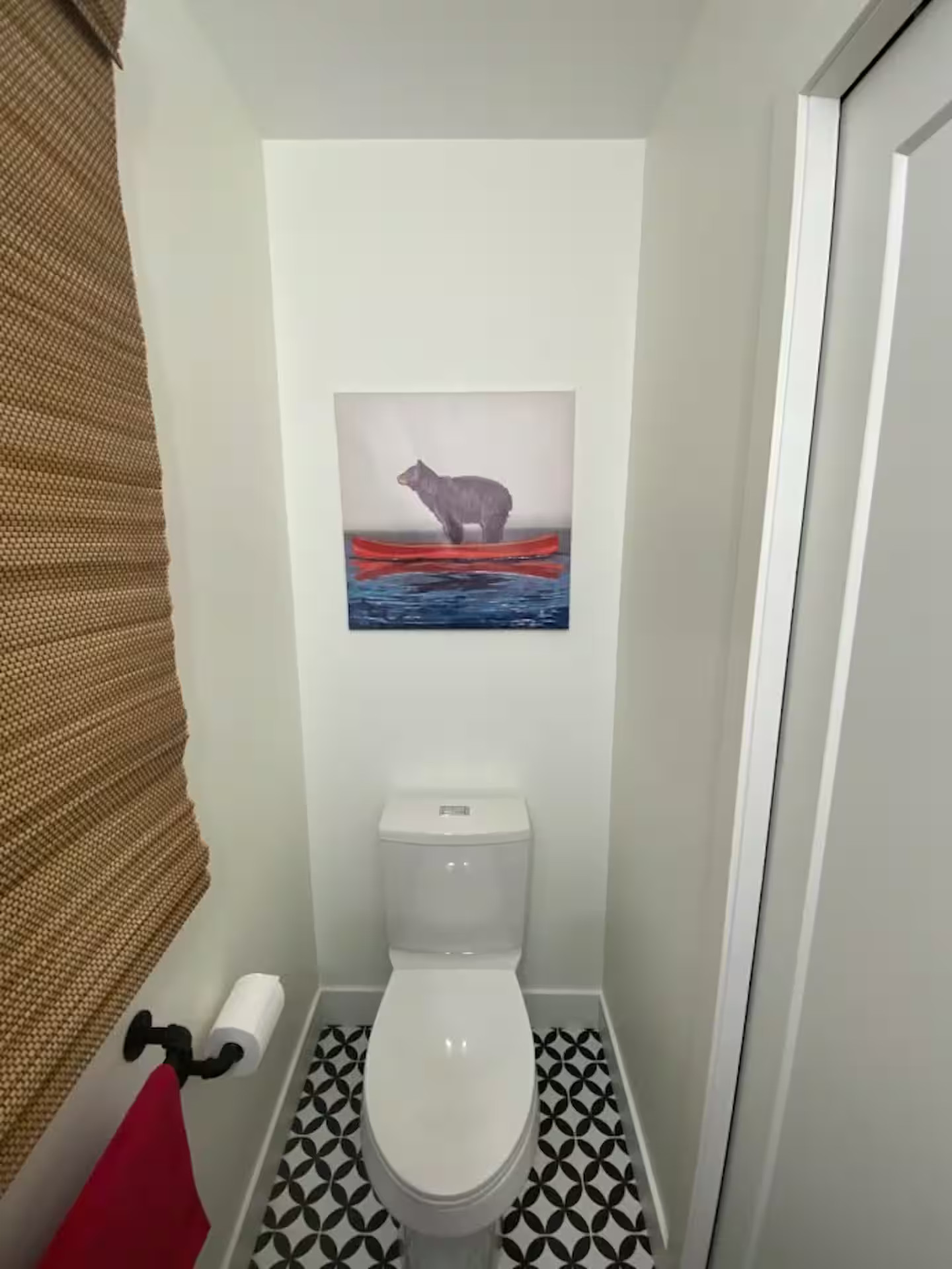 Upstairs powder room facilities