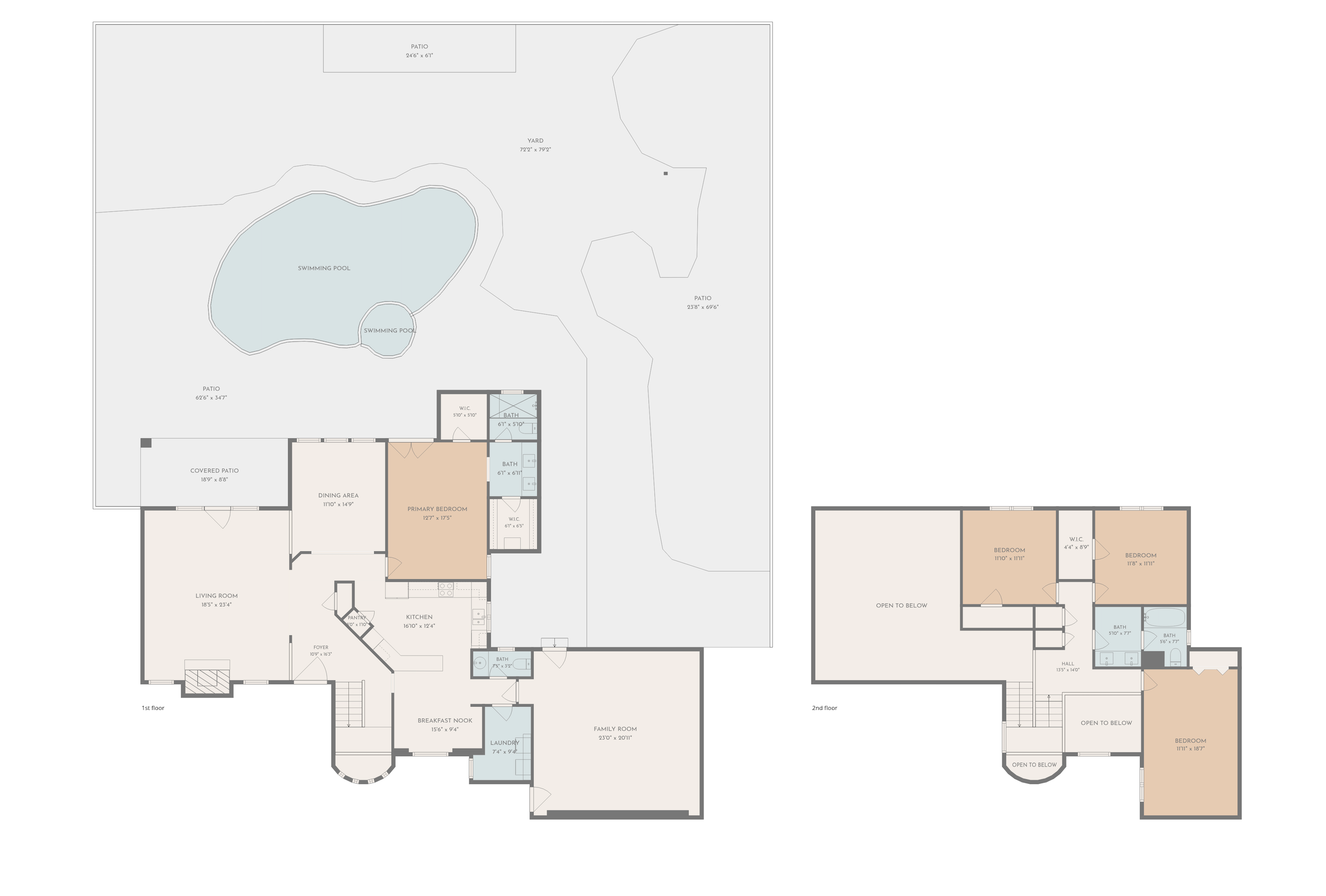 Floorplan of our home and outdoor area