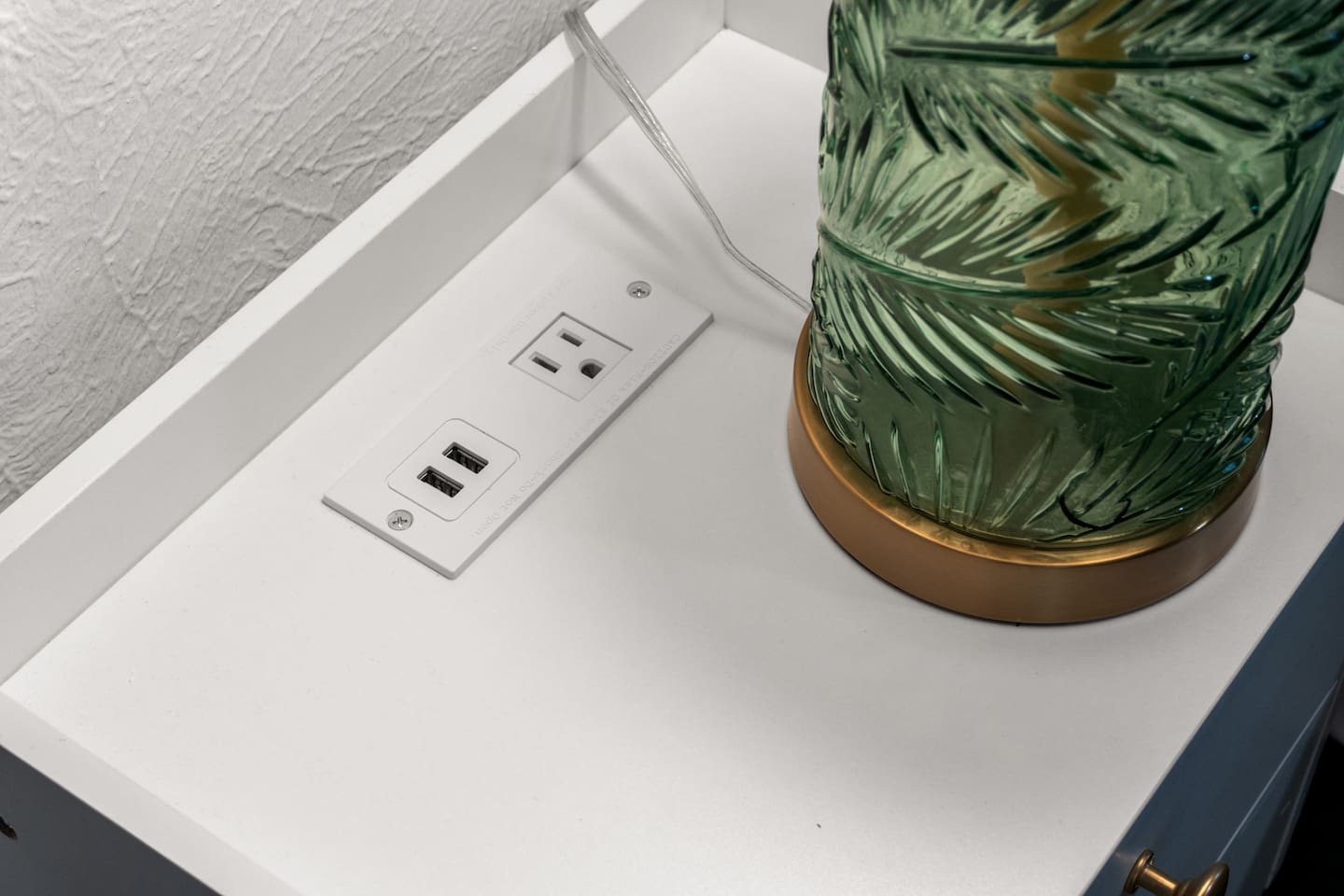 USB ports and outlets right at your bedside—charge your devices with ease while you unwind with your favorite shows.