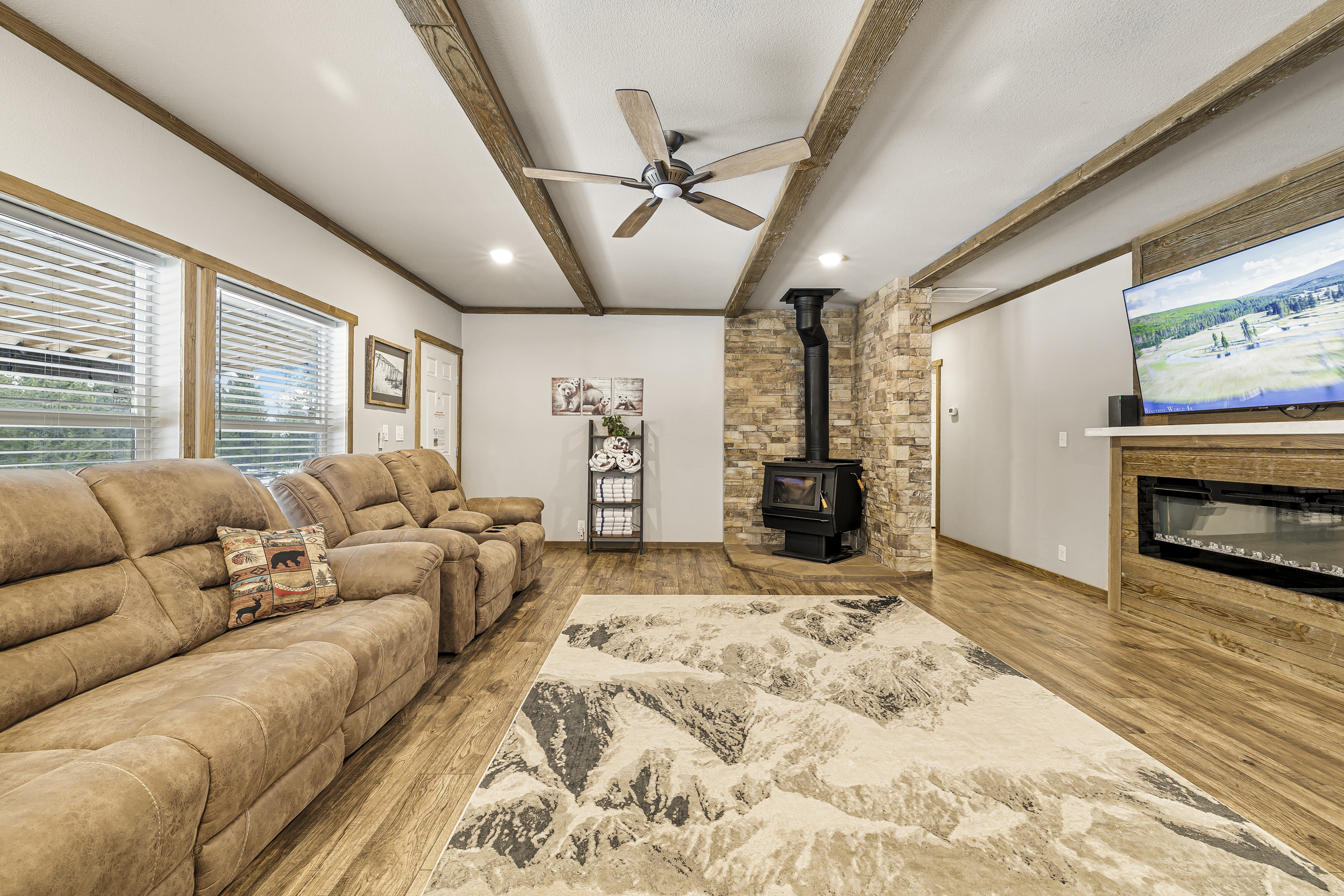 Main living room, wood stove not for guests use