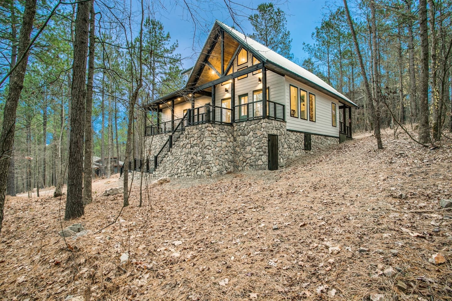 Immerse yourself in peaceful nature—Rabbit Paw is nestled among towering trees and tranquil greenery.