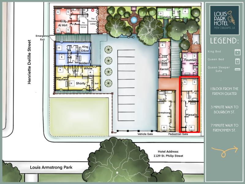 Property Map - Marsalis Guest House