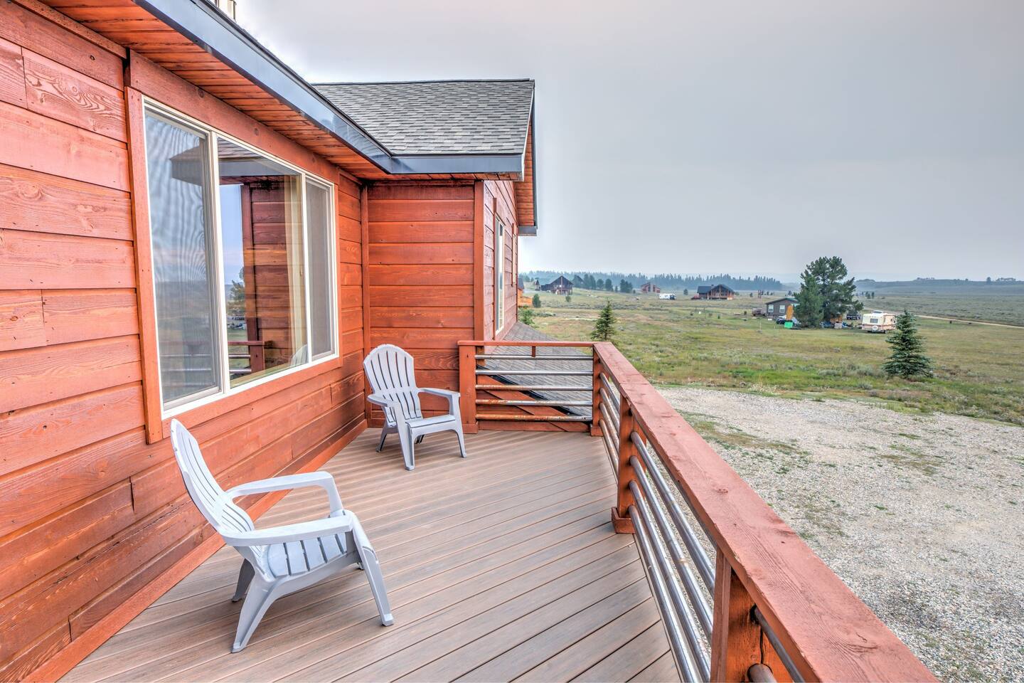 West side of deck