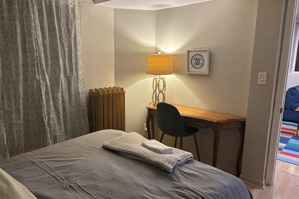 Private desk space in your private room.