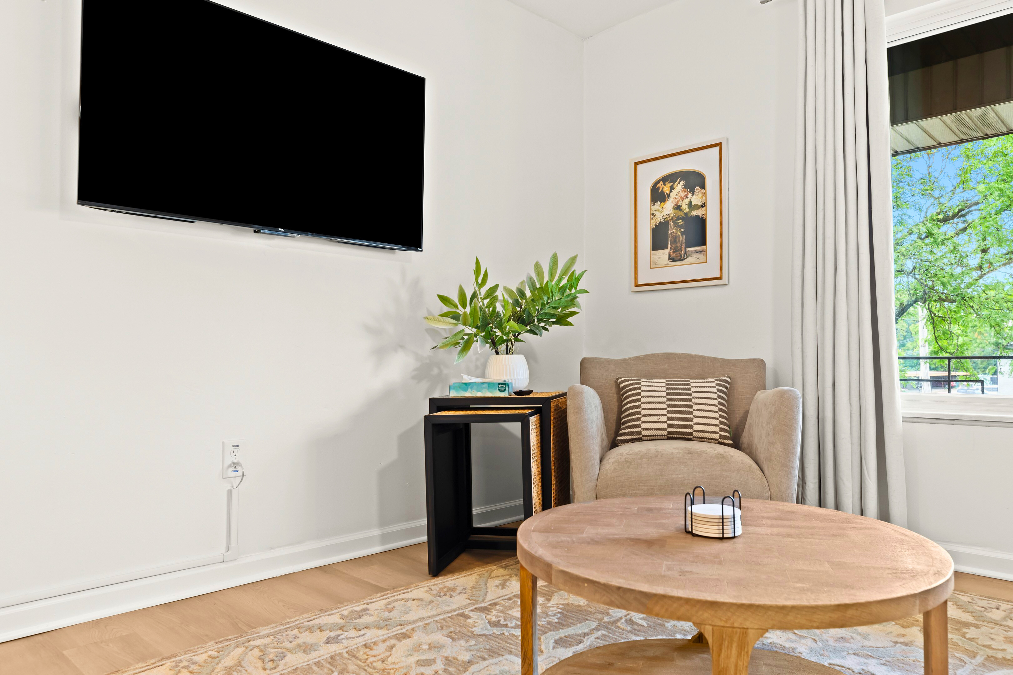 After a day of adventure, retreat to the open-concept living room for some well-deserved downtime.
