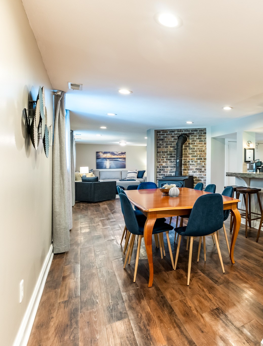 The perfect open-concept retreat. Step straight from your private entrance into a beautifully updated, fully self-contained dining and living area designed for easy relaxation.