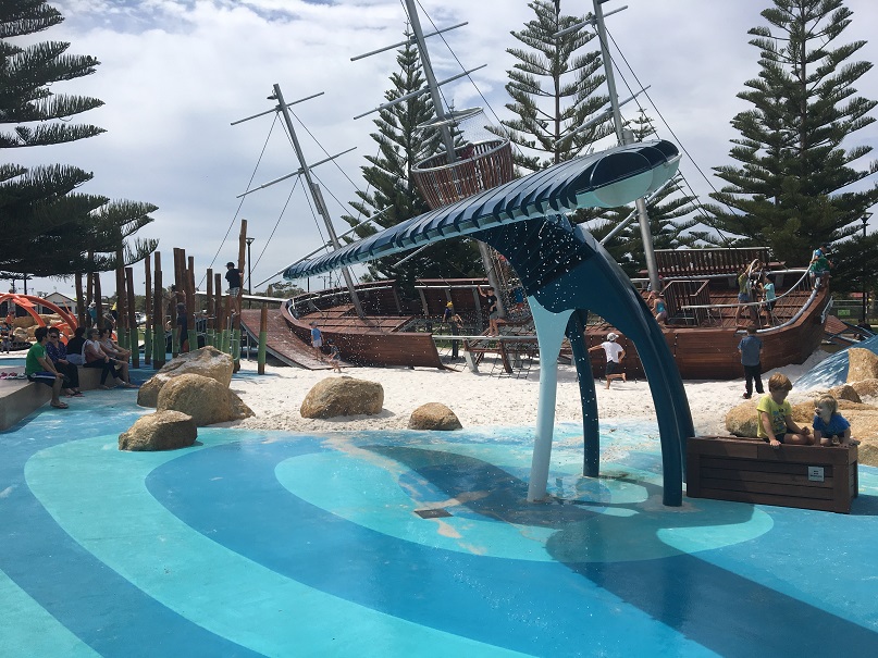 Foreshore playground near the Busselton jetty & cafes