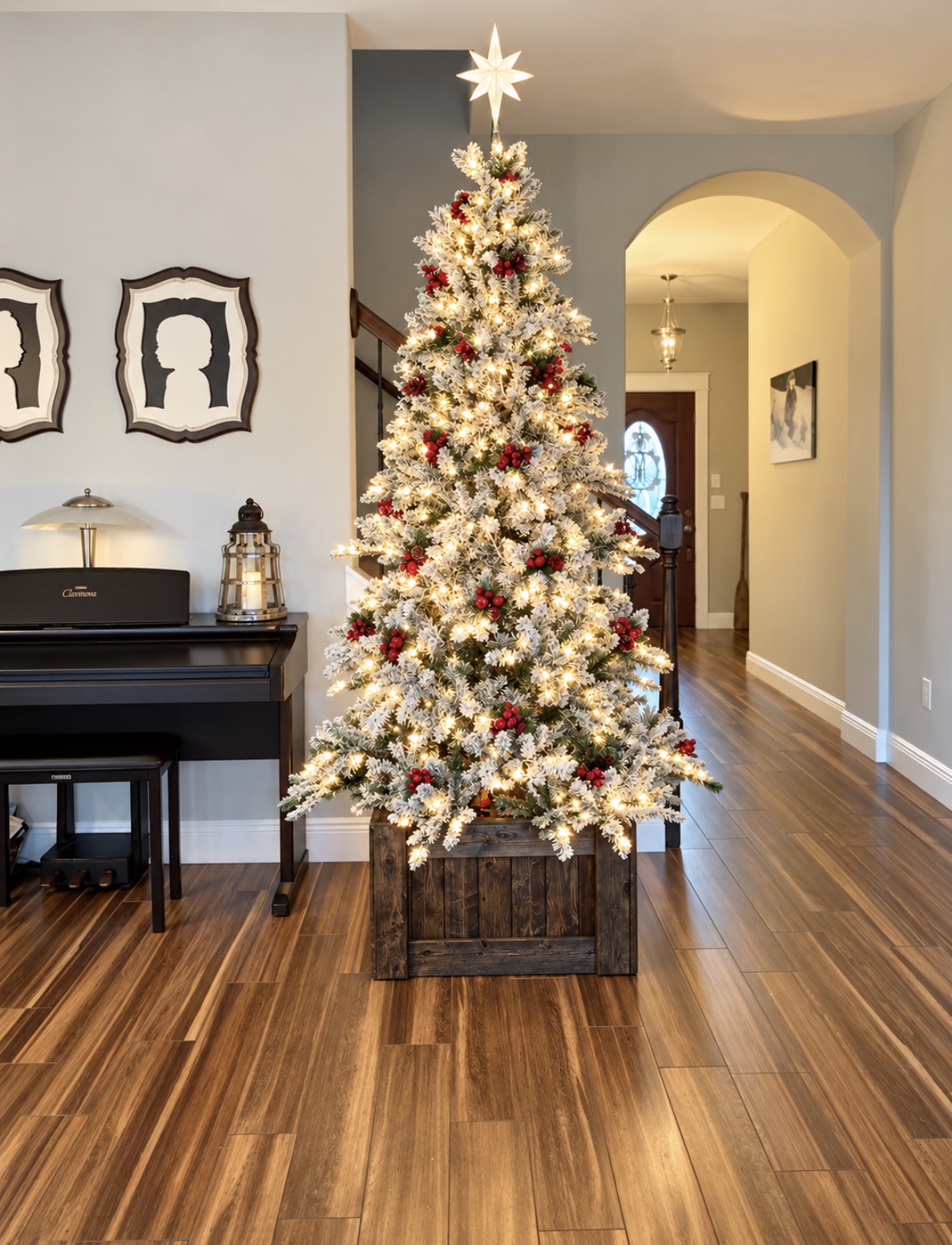 Christmas decor set up before Thanksgiving week, or the following week if Thanksgiving guests prefer no holiday decor.