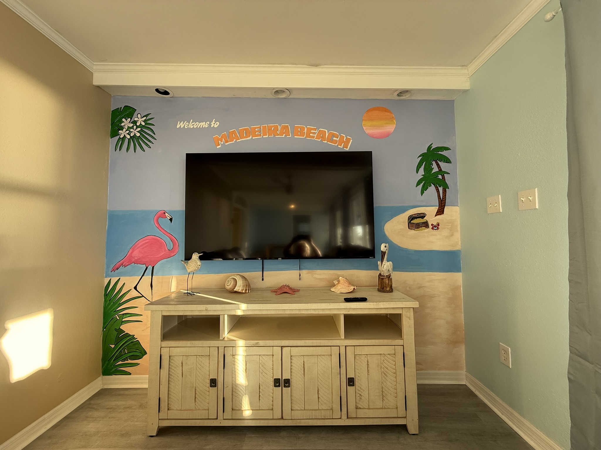 Living Room with 65" TV.