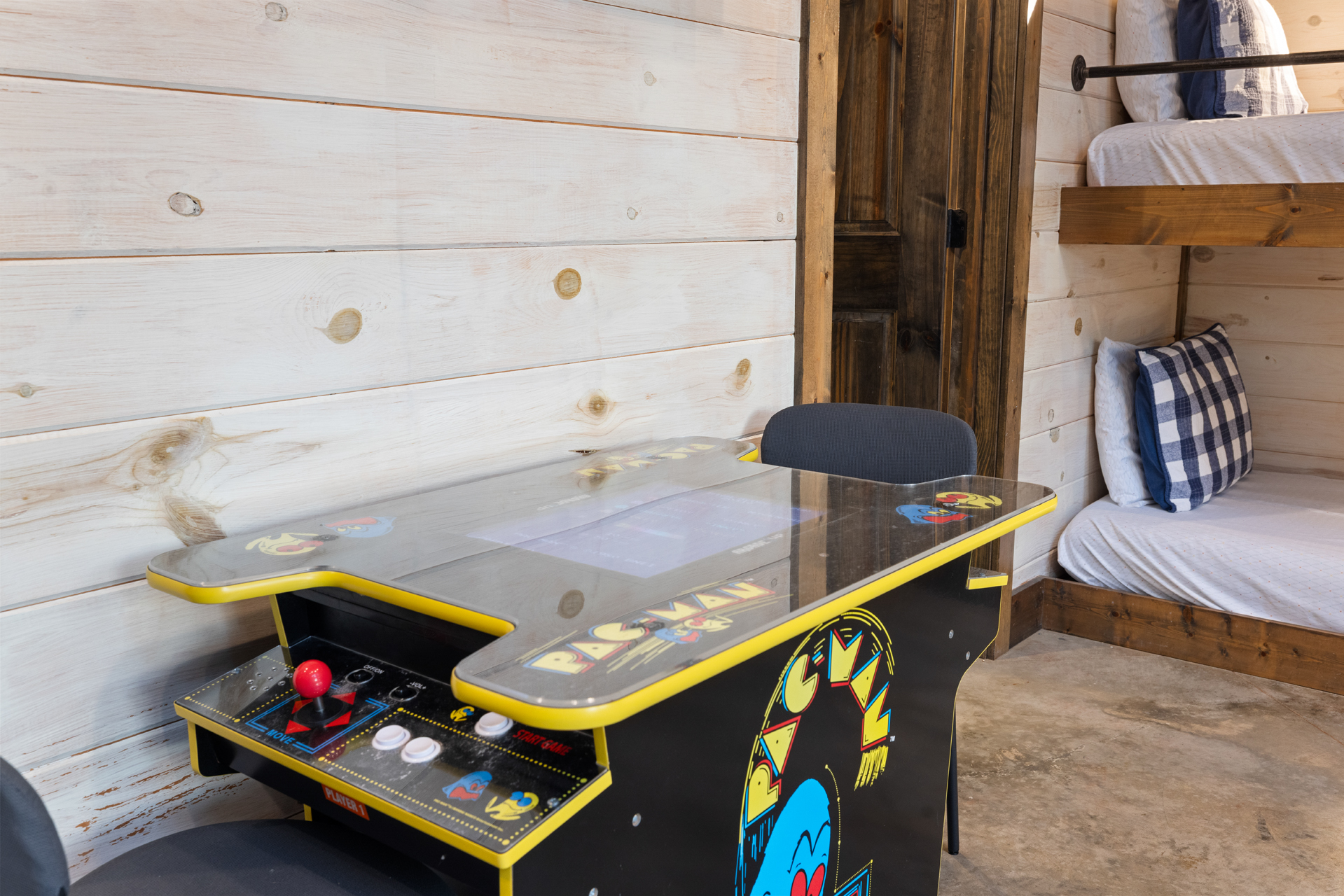 Fun for everyone! Gather for a friendly foosball match or relax in the open, light-filled game area.
