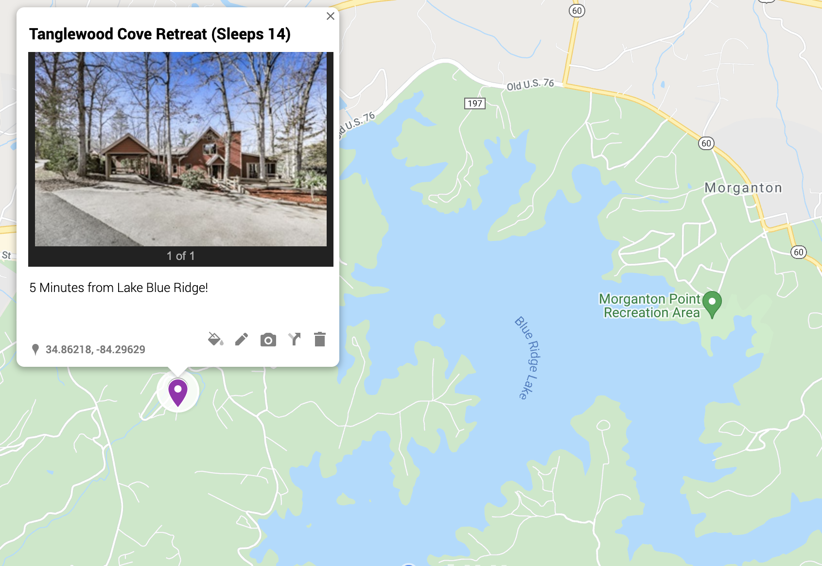 5 Minutes from Lake Blue Ridge!