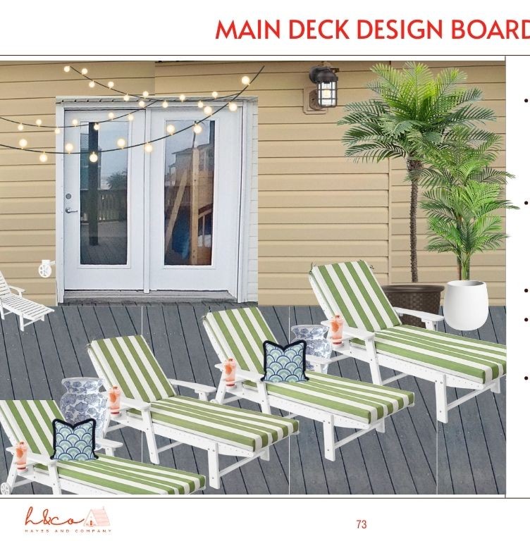 Stretch out on six chaise lounges and relax with wide-open Gulf water views right in front of you.