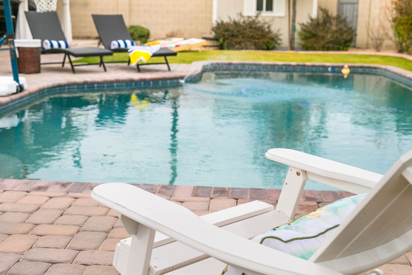 Relax, play corn hole, and sun bathe.