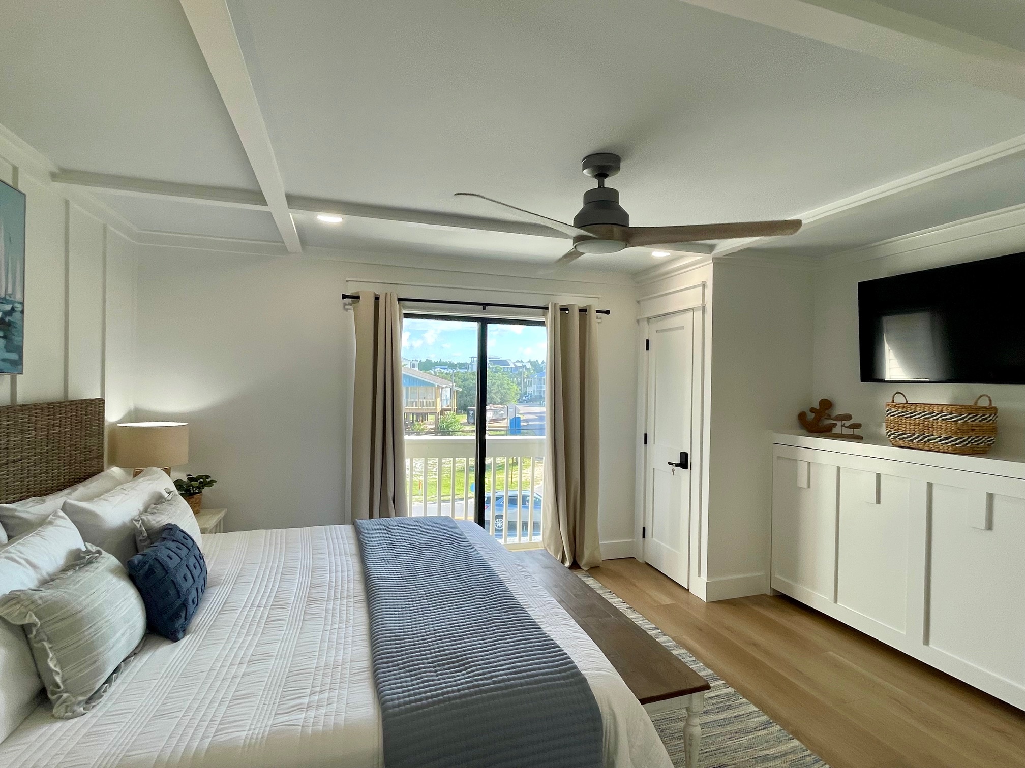 king guest suite with view of 30A