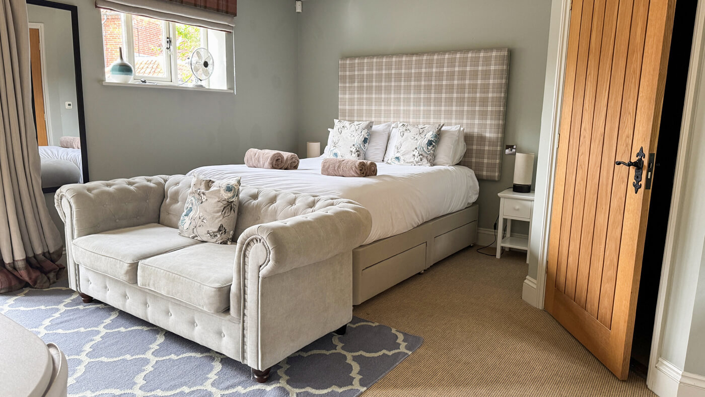 Bed and sofa