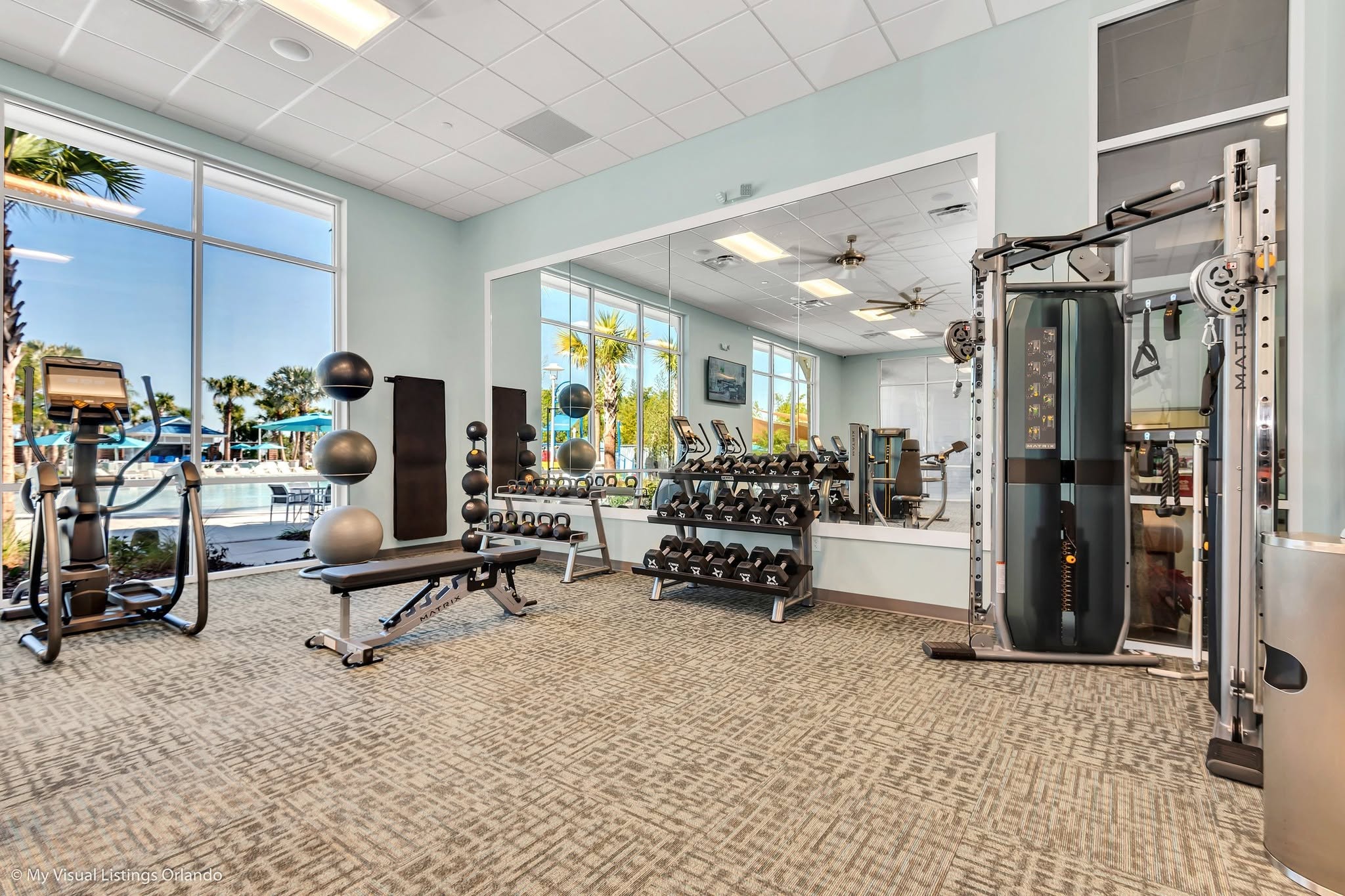 Our clubhouse gym has everything you need to burn off those churros.