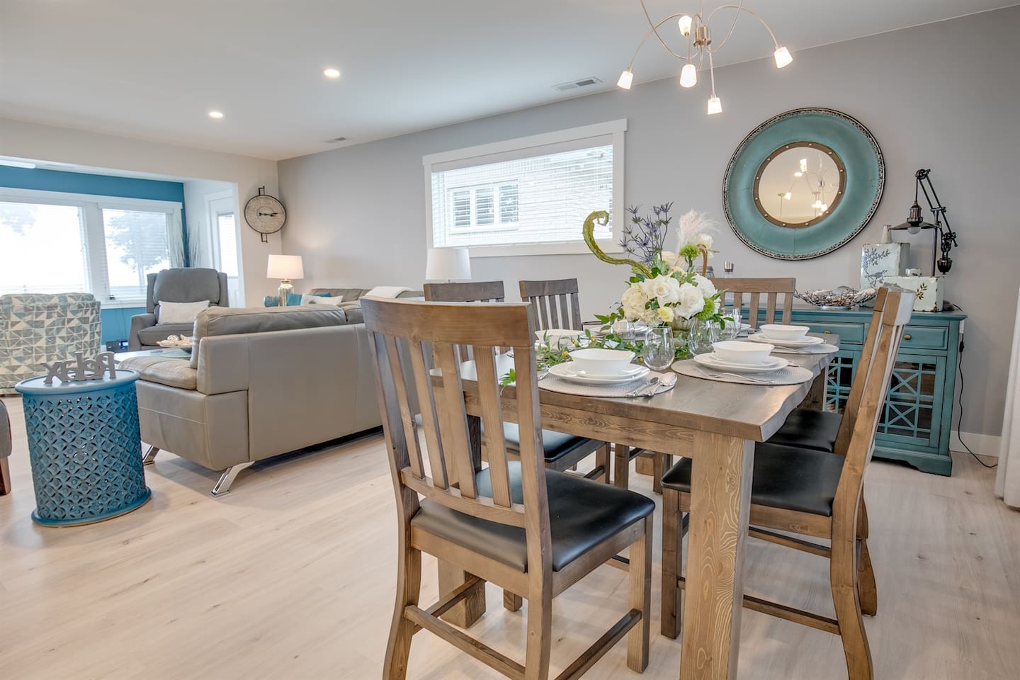 Open Concept Dining and Living Area