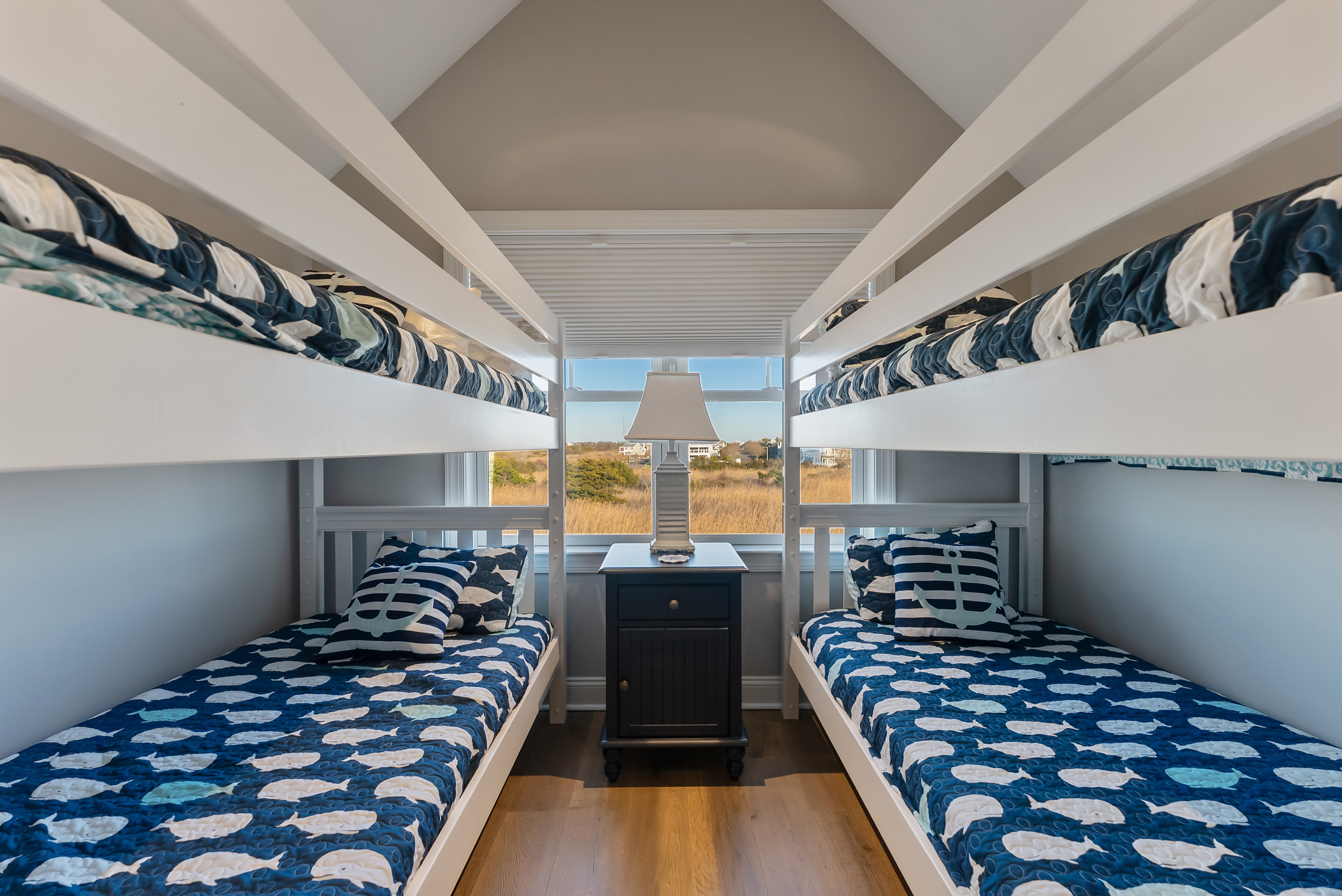 Bedroom With Two Sets Of Twin Bunkbeds