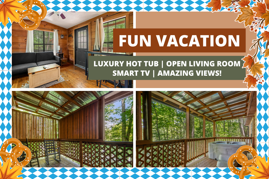 Kick back in the open living room with a smart TV and easy comforts