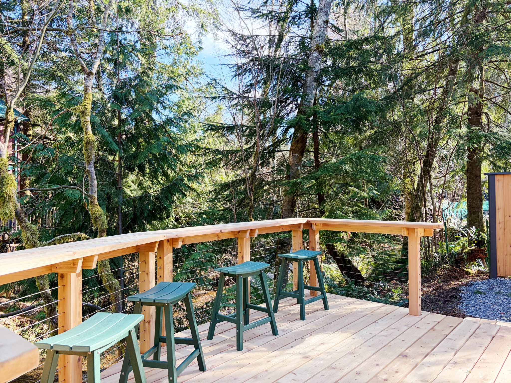 Creekside Deck over creek