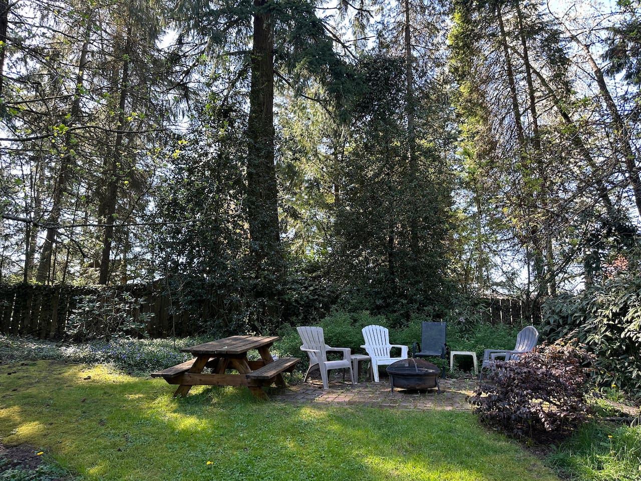 View from entrance door to garden