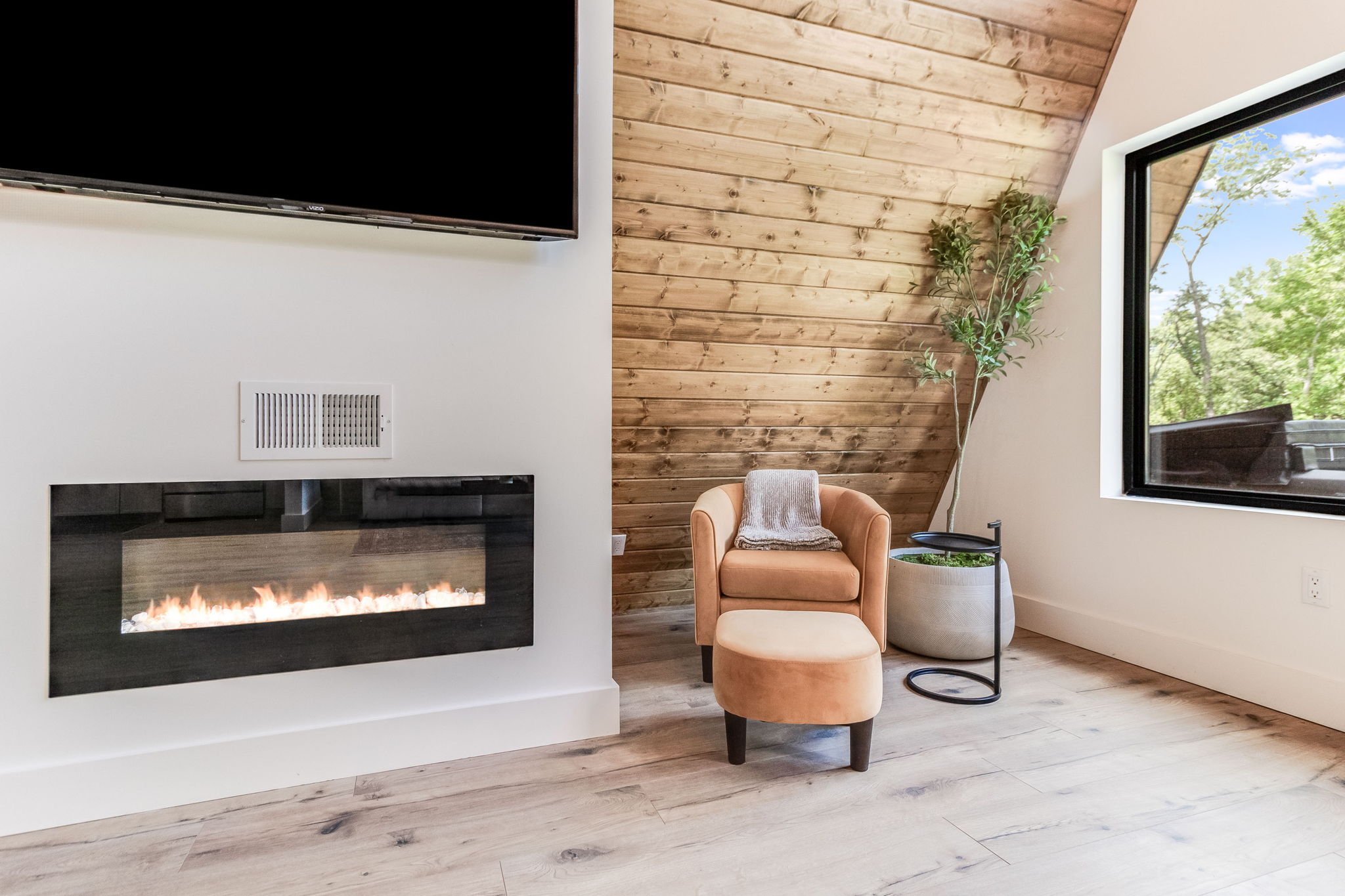 Fireplace and smart TV