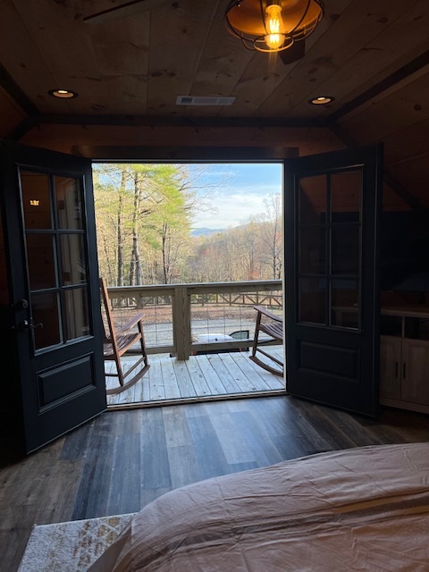 Open the doors and get the best view on the property right from bed!