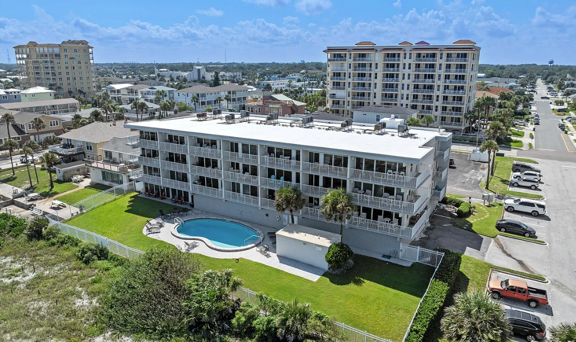 Pool and Exterior of Condo Building