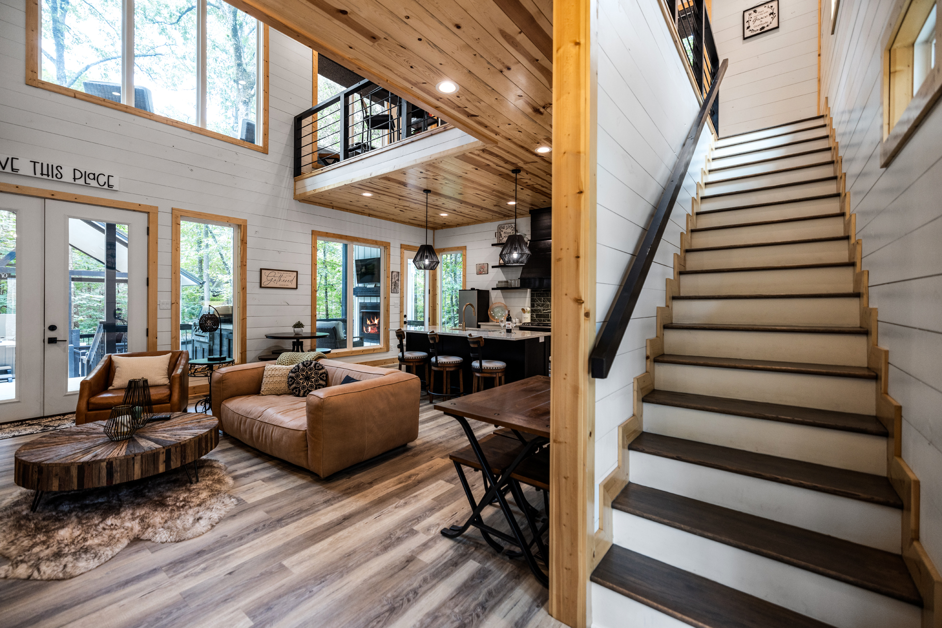 Luxury Hochatown Cabin w/ Hot Tub, Arcade, Luxe Decks & Fireplaces 5