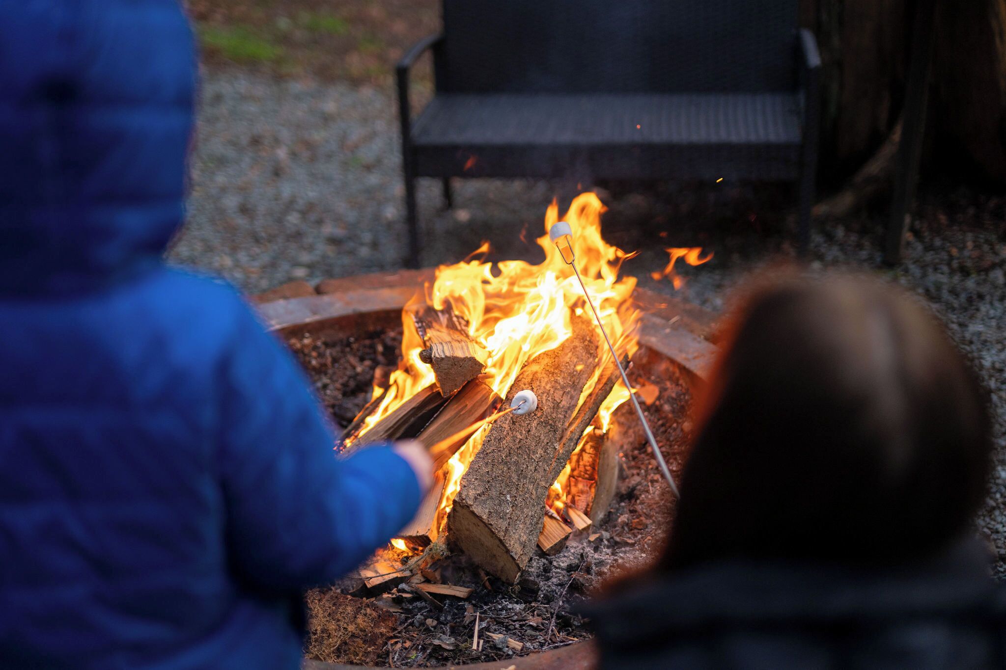 Enjoy a s'more by our firepit!