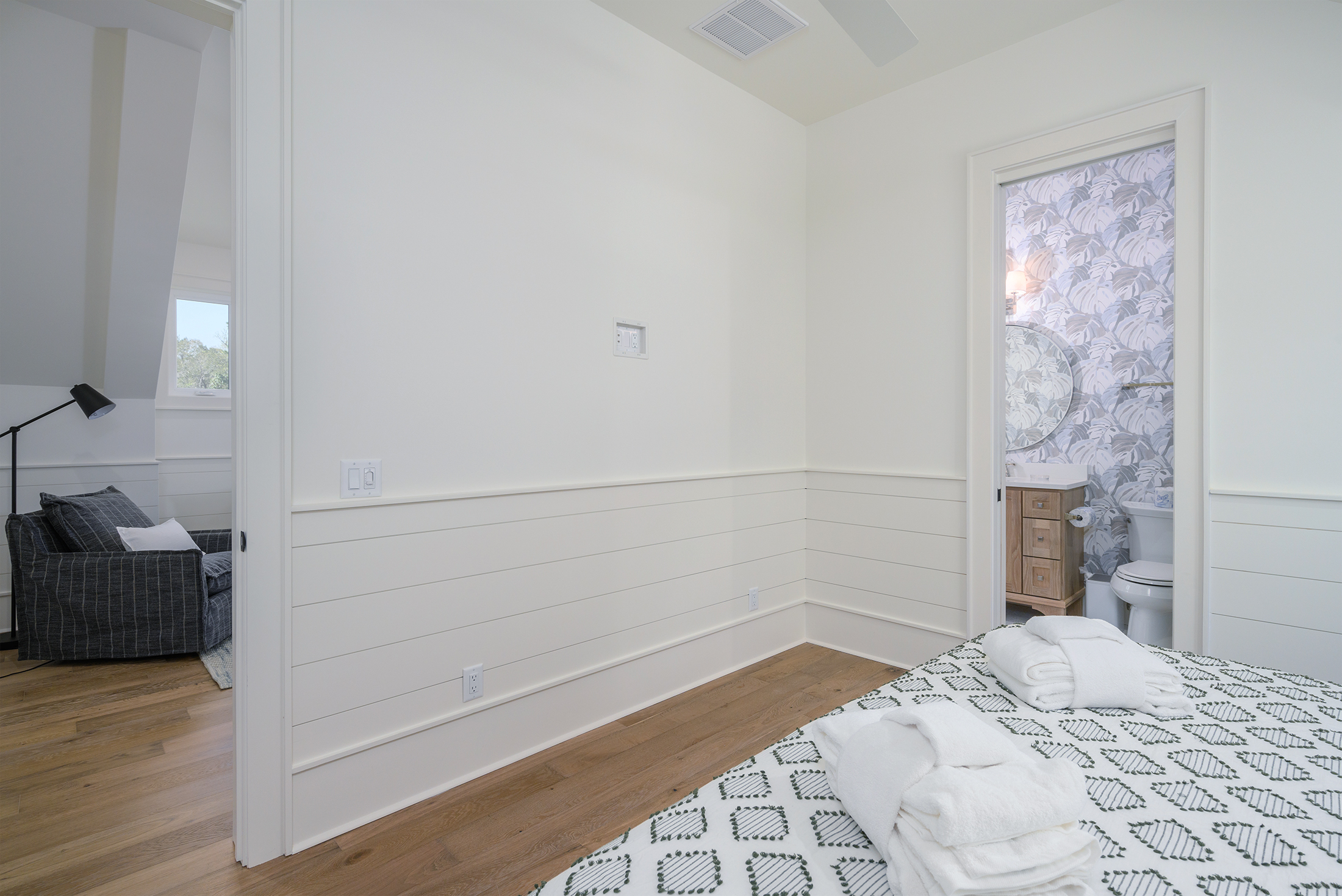 View out to upstairs den from center bedroom