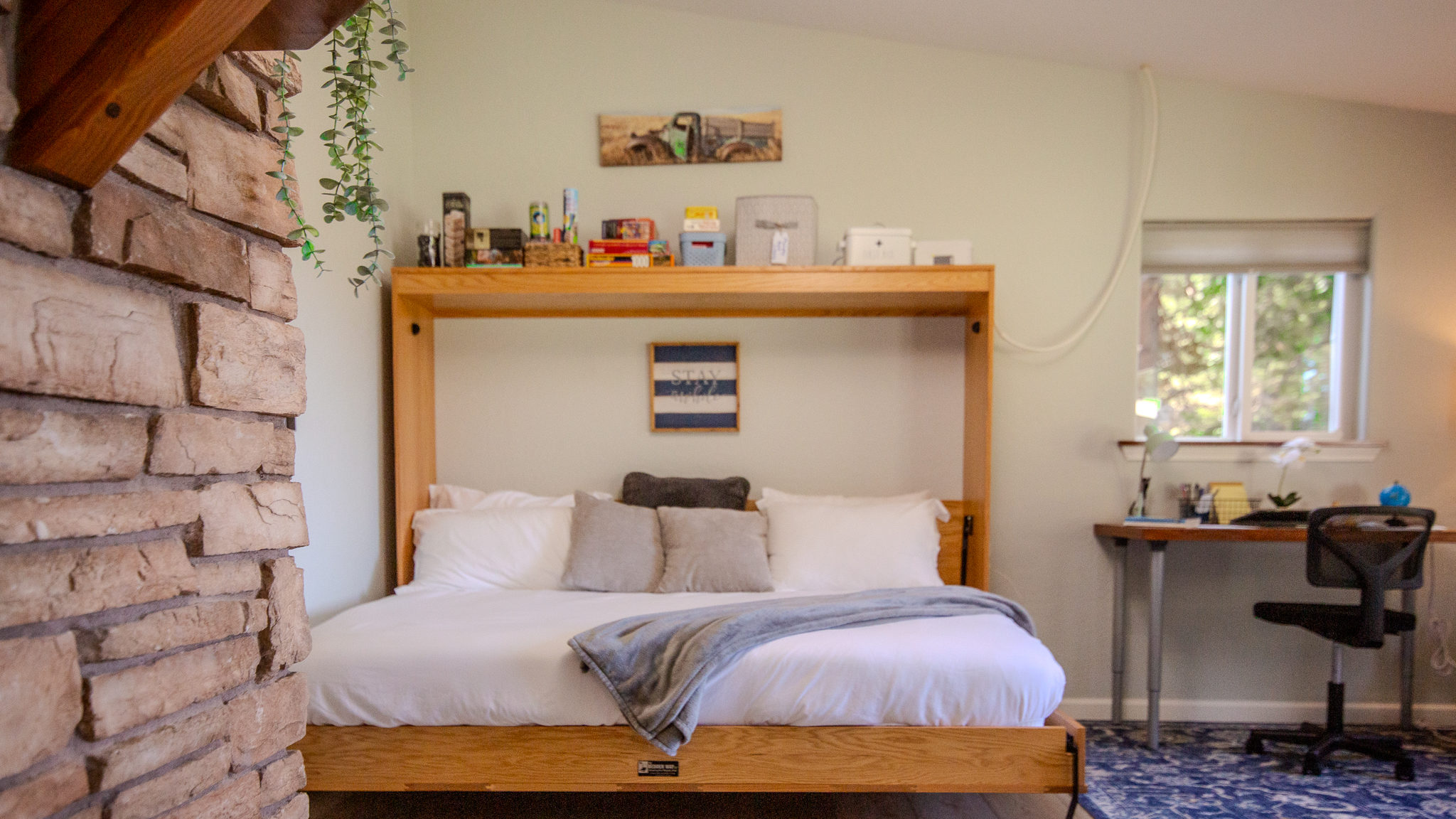 Queen Murphy Bed in Living Room